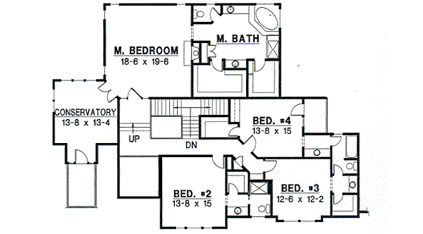 Bungalow Floor Plan - Upper Floor Plan #67-274