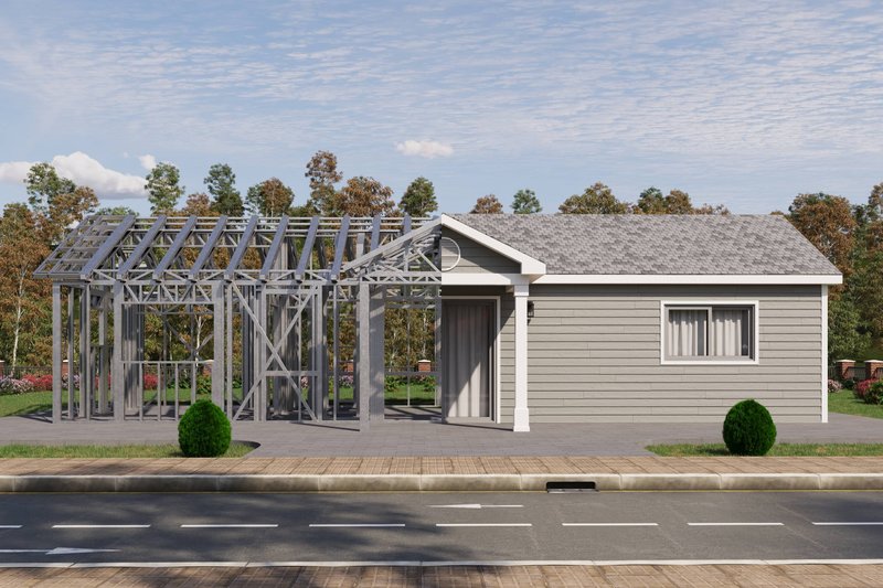 House Plan Design - Exterior - Front Elevation 3 for Traditional House Plan #1106-28 - 2 bed, 1 bath