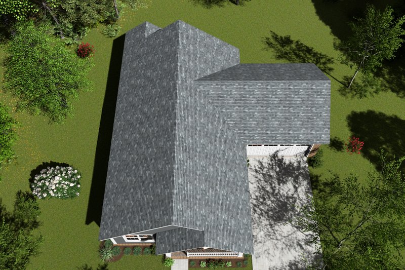 House Plan Design - Exterior - Other Elevation 3 for Ranch House Plan #513-2 - 3 bed, 2 bath