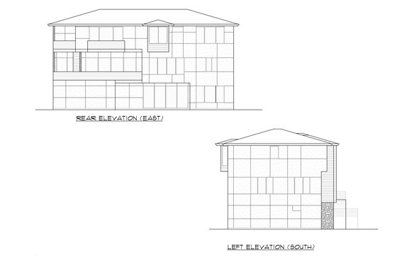 Exterior - Other Elevation 3 for Modern House Plan #1066-84 - 5 bed, 5.5 bath