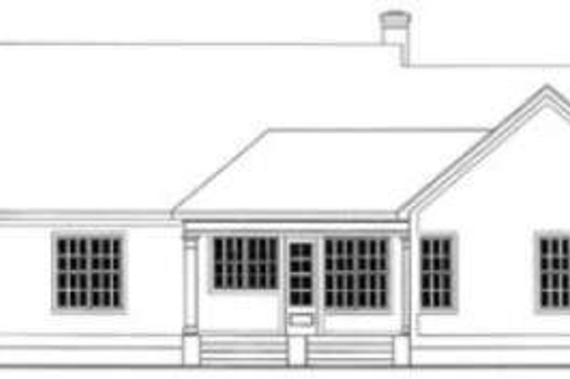 House Blueprint - Exterior - Rear Elevation for Traditional House Plan #406-246 - 3 bed, 2.5 bath