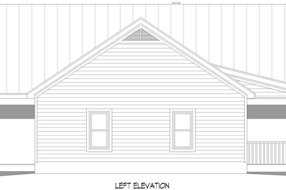 Exterior - Other Elevation for Cabin House Plan #932-1023 - 2 bed, 2 bath