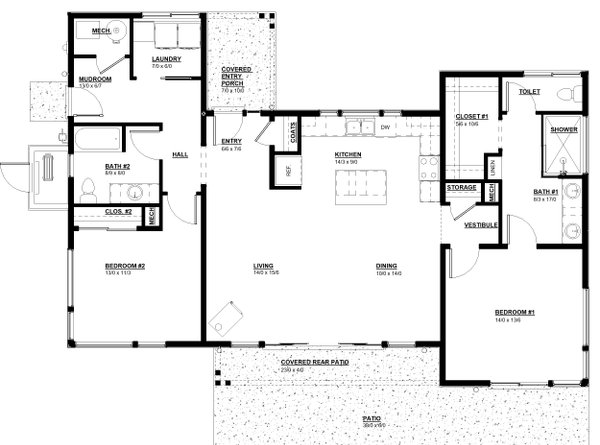Modern Floor Plan - Main Floor Plan #895-154
