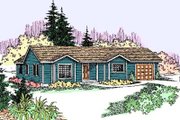 Ranch Style House Plan - 3 Beds 1.5 Baths 1157 Sq/Ft Plan #60-547 