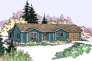 Ranch Exterior - Front Elevation Plan #60-547