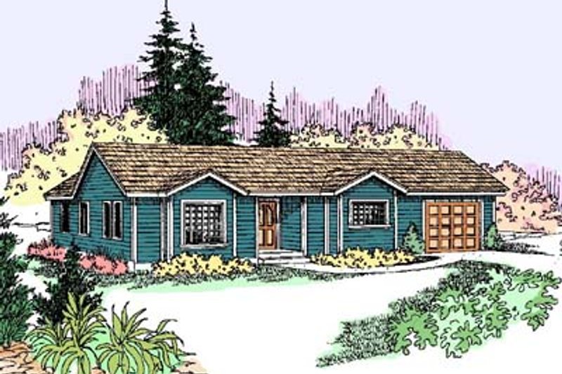 House Blueprint - Ranch Exterior - Front Elevation Plan #60-547