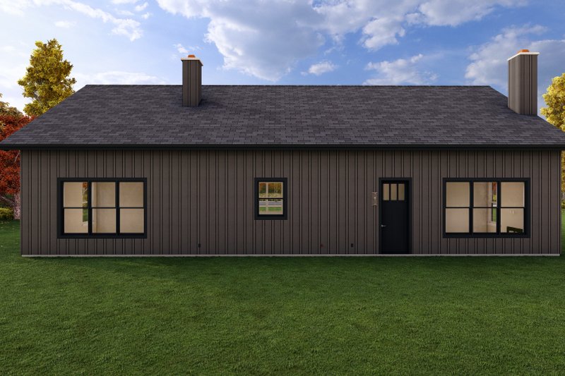 Dream House Plan - Exterior - Rear Elevation for Farmhouse House Plan #1127-15 - 2 bed, 2 bath