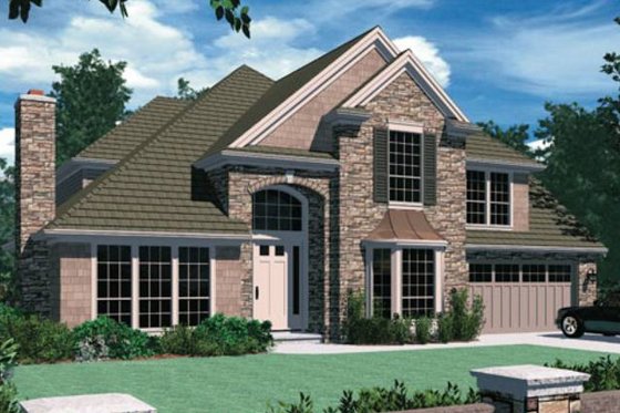 4 bedroom 3400 square foot European house plan