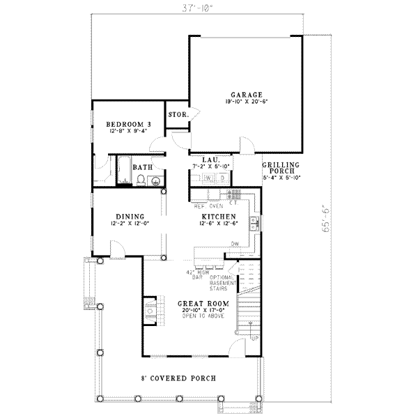 Dream House Plan - Southern Floor Plan - Main Floor Plan #17-564