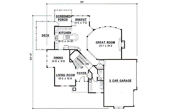 European Floor Plan - Main Floor Plan #67-585