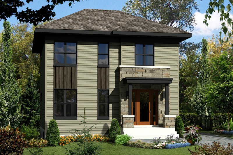 Home Plan - Contemporary Exterior - Front Elevation Plan #25-4328