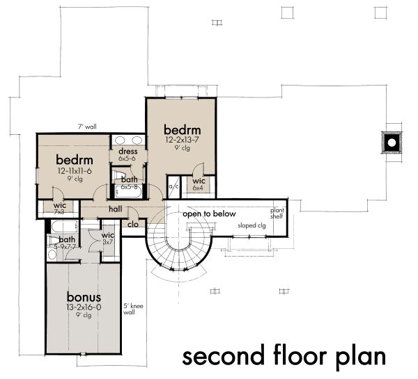 Architectural House Design - Barndominium Floor Plan - Upper Floor Plan #120-268