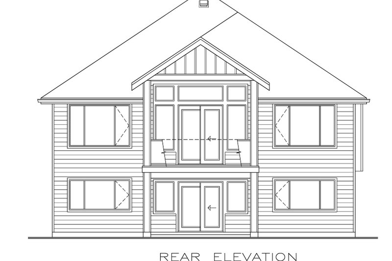 House Design - Exterior - Rear Elevation for Farmhouse House Plan #1100-47 - 3 bed, 2 bath