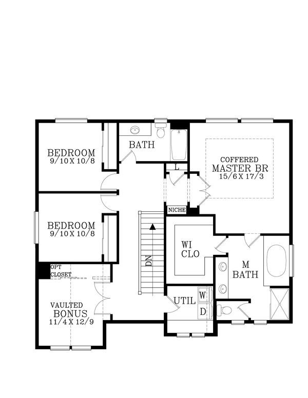 Home Plan - Craftsman Floor Plan - Upper Floor Plan #53-536