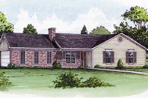 Ranch Exterior - Front Elevation Plan #16-102