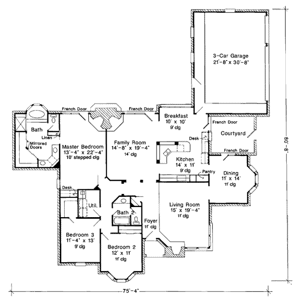 Home Plan - European Floor Plan - Main Floor Plan #410-143