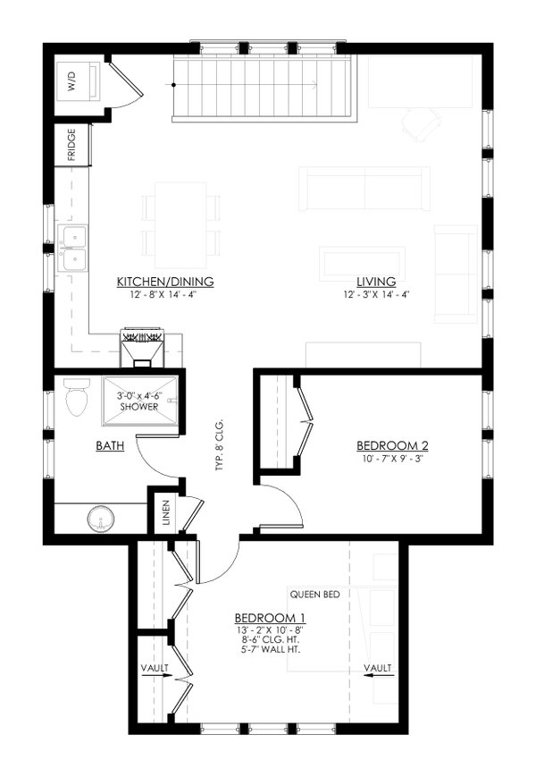 Architectural House Design - Farmhouse Floor Plan - Upper Floor Plan #1114-45