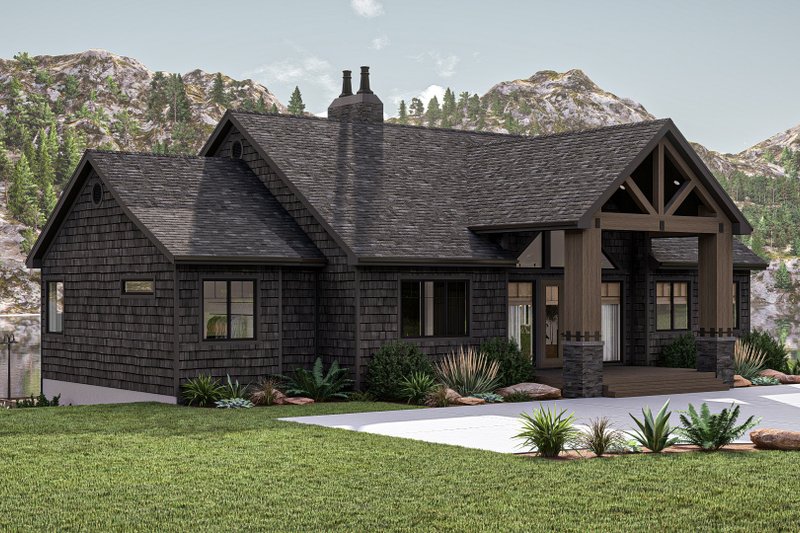 Dream House Plan - Exterior - Other Elevation 1 for Beach House Plan #455-457 - 2 bed, 2.5 bath