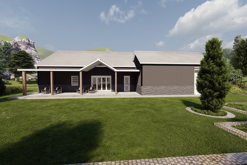 Architectural House Design - Exterior - Other Elevation 6 for Barndominium House Plan #1107-7 - 4 bed, 2.5 bath