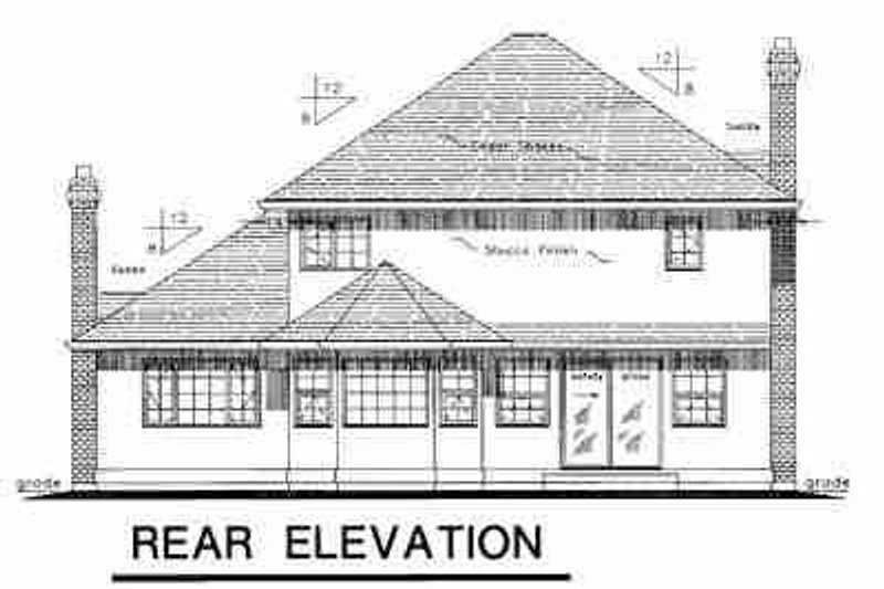 Dream House Plan - Exterior - Rear Elevation for Traditional House Plan #18-9048 - 4 bed, 2.5 bath
