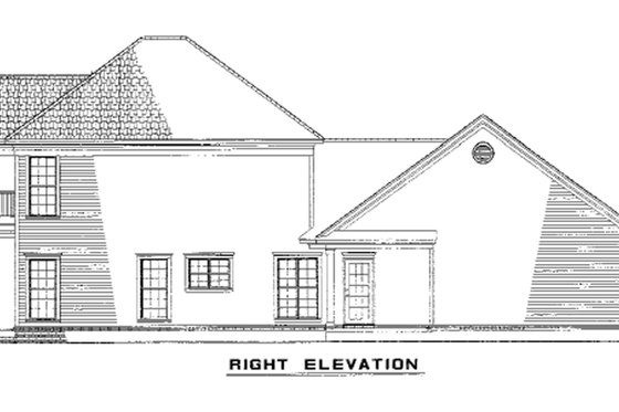 Exterior - Other Elevation 1 for Southern House Plan #17-2047 - 3 bed, 2.5 bath