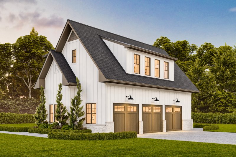 House Blueprint - Farmhouse Exterior - Front Elevation Plan #119-455