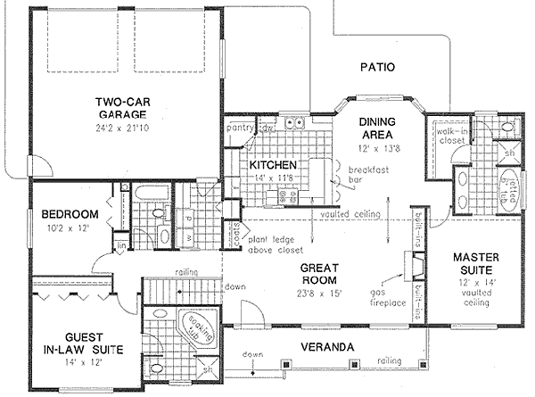 Ranch Floor Plan - Main Floor Plan #18-4521