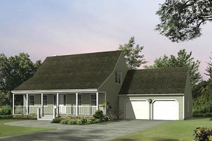Country Exterior - Front Elevation Plan #57-450