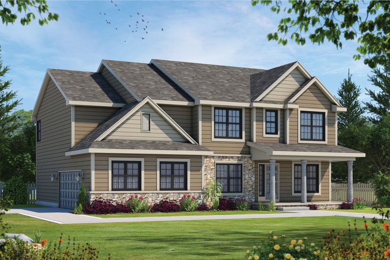 Home Plan - Traditional Exterior - Front Elevation Plan #20-2421