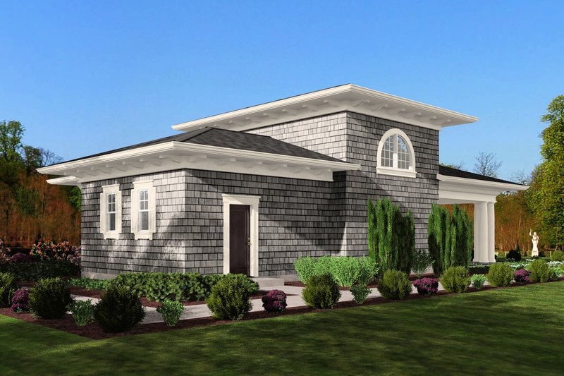 House Blueprint - Exterior - Rear Elevation for Classical House Plan #132-224, 1 bath