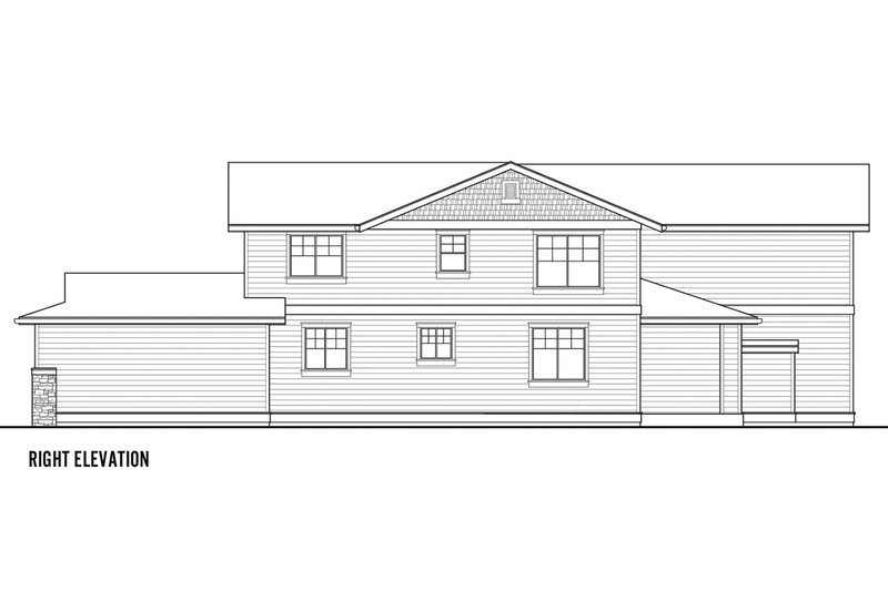 Architectural House Design - Right Side Elevation