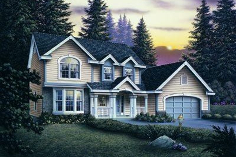 Architectural House Design - Traditional Exterior - Front Elevation Plan #57-124