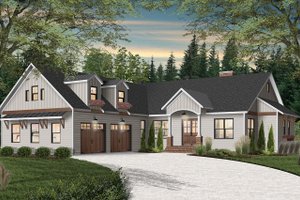 Exterior - Front Elevation 3 for Farmhouse House Plan #23-2689 - 4 bed, 2.5 bath