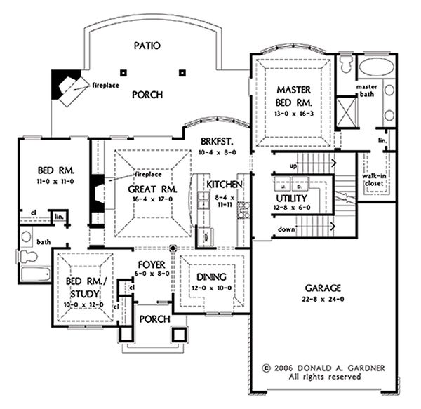 House Plan Design - Opt. Basement Stair Location