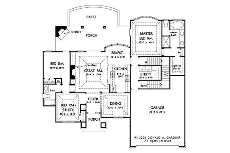 Architectural House Design - Opt. Basement Stair Location