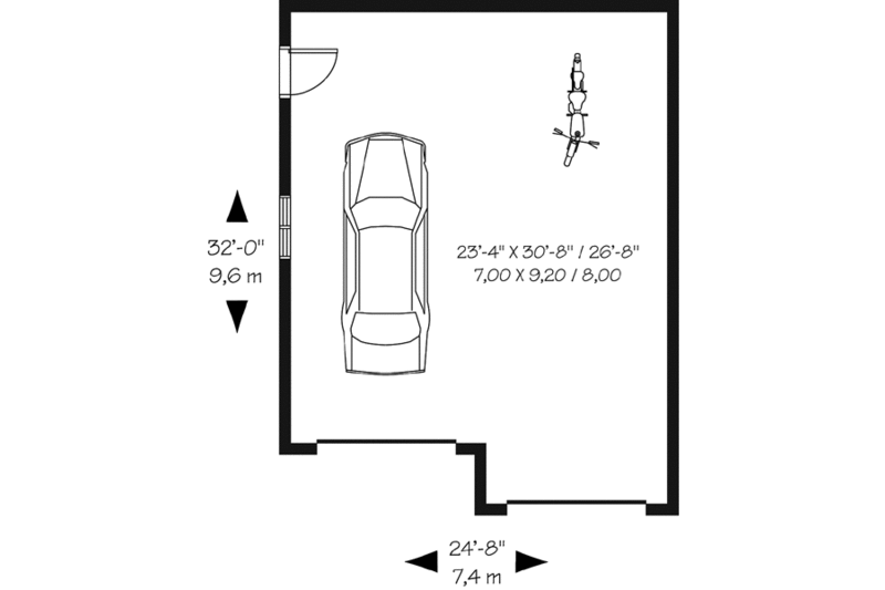 Home Plan - Floor Plan - Main Floor for Traditional House Plan #23-433, 0 bath