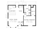 Mediterranean Style House Plan - 1 Beds 1 Baths 784 Sq/Ft Plan #1-115 