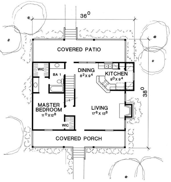 House Design - Cottage Floor Plan - Main Floor Plan #472-5