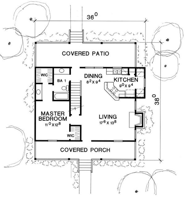 Architectural House Design - Cottage Floor Plan - Main Floor Plan #472-5