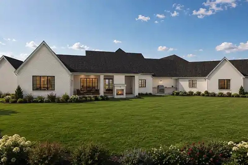 Architectural House Design - Exterior - Rear Elevation for Modern House Plan #1116-52 - 5 bed, 5.5 bath