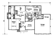 European Style House Plan - 4 Beds 2.5 Baths 2024 Sq/Ft Plan #41-149 