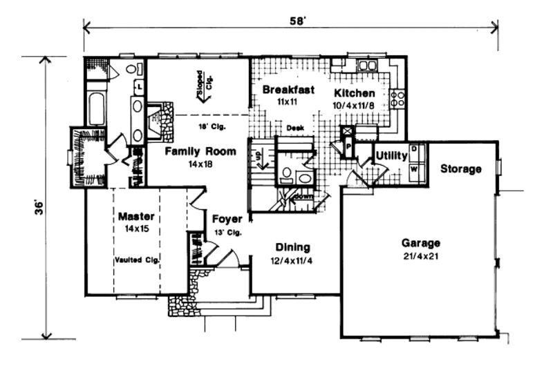 European Style House Plan 4 Beds 2 5 Baths 2024 Sq Ft Plan 41 149   W800x533 