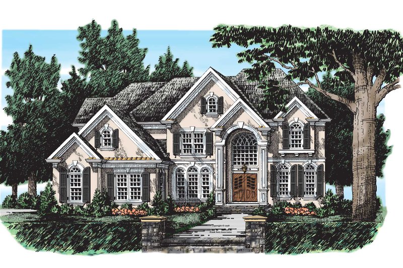 Architectural House Design - Exterior - Front Elevation 5 for European House Plan #927-24 - 5 bed, 4.5 bath