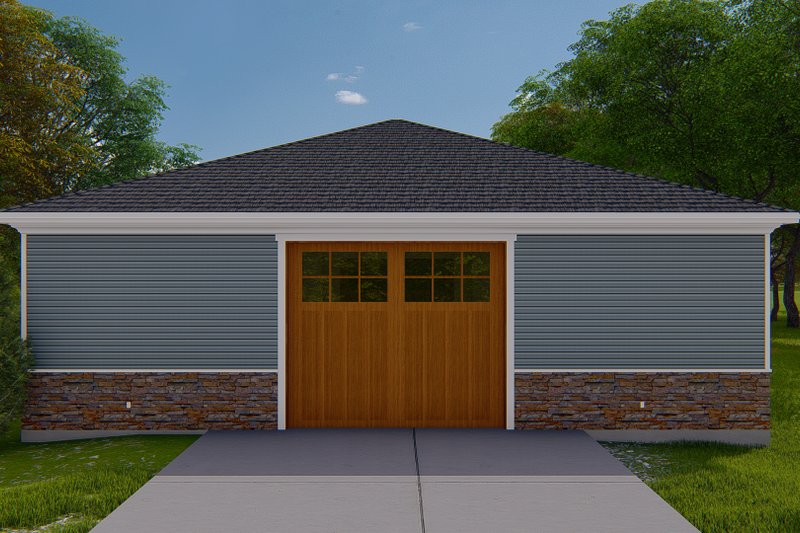 Architectural House Design - Exterior - Rear Elevation 1 for Craftsman House Plan #1060-156, 1 bath