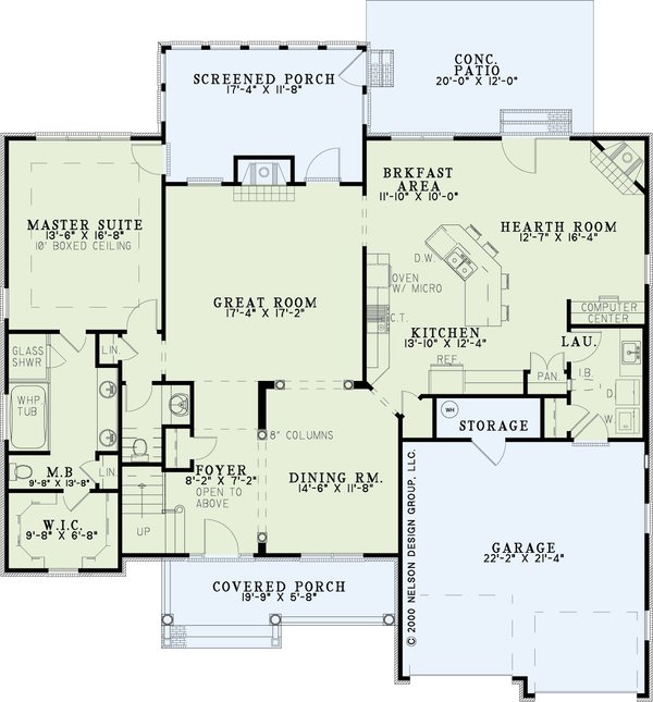 Dream House Plan - Traditional Floor Plan - Main Floor Plan #17-2879