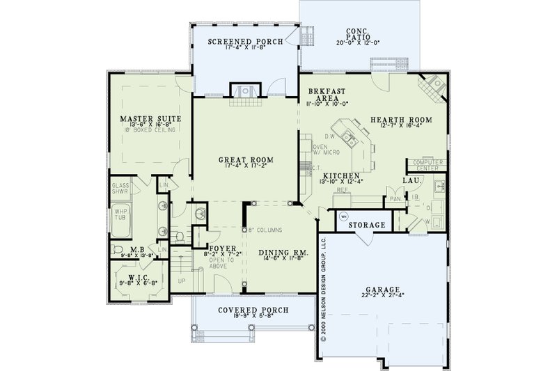 Dream House Plan - Floor Plan - Main Floor for Traditional House Plan #17-2879 - 3 bed, 2.5 bath