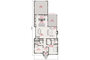 Floor Plan - Main Floor for Traditional House Plan #461-82 - 4 bed, 3 bath