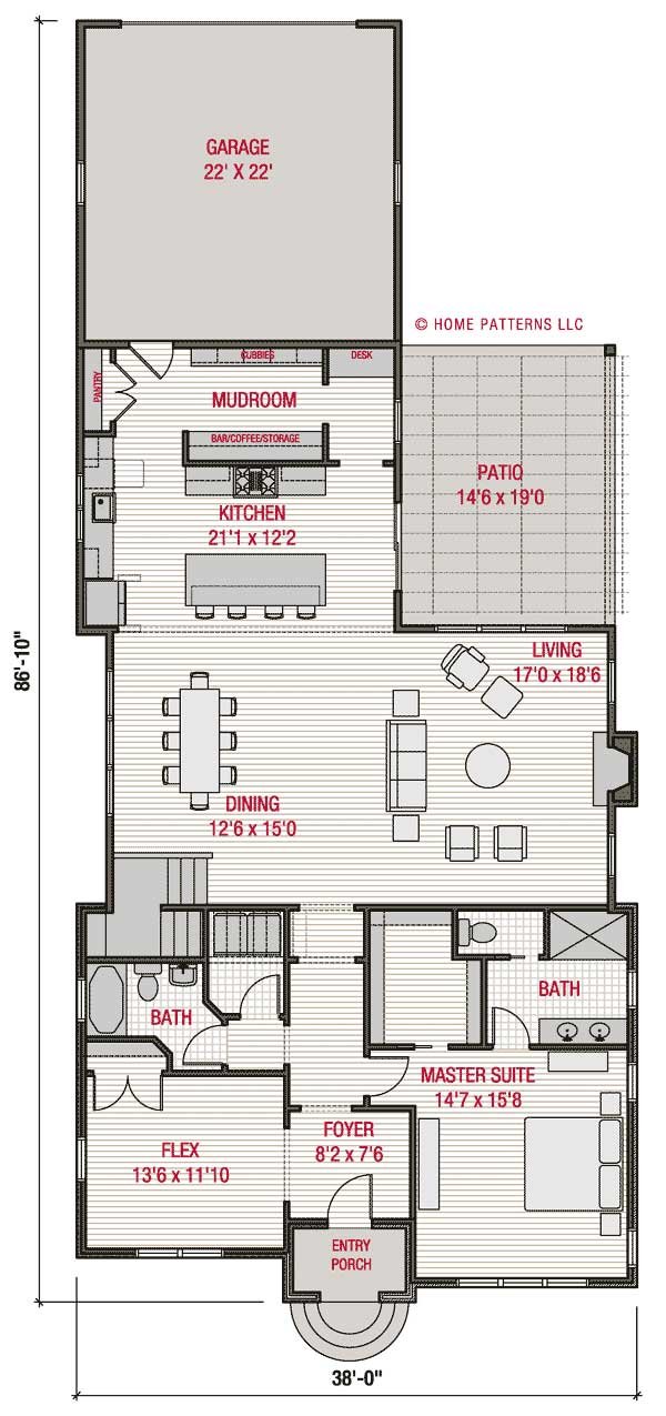 House Design - Traditional Floor Plan - Main Floor Plan #461-82