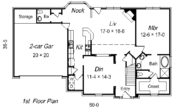 European Floor Plan - Main Floor Plan #329-261