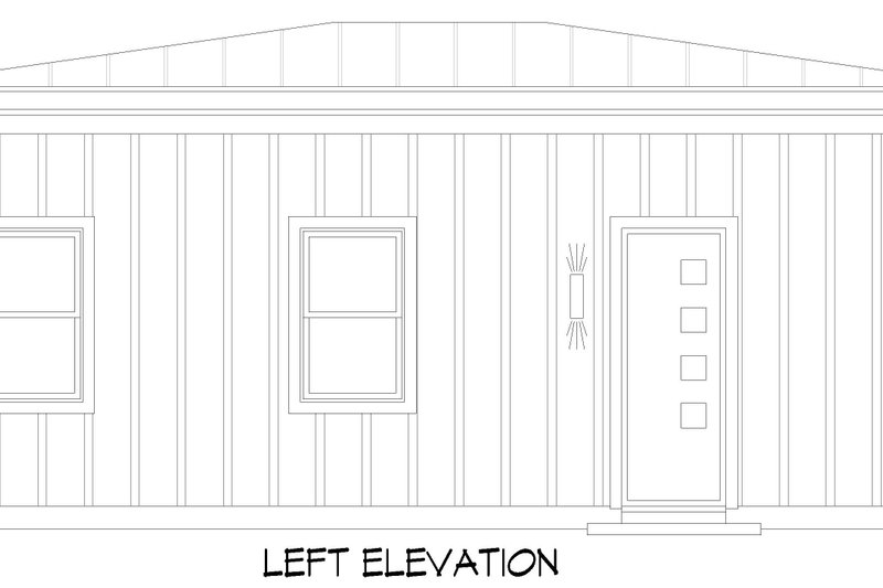 Architectural House Design - Exterior - Other Elevation for Southern House Plan #932-1282, 1 bath